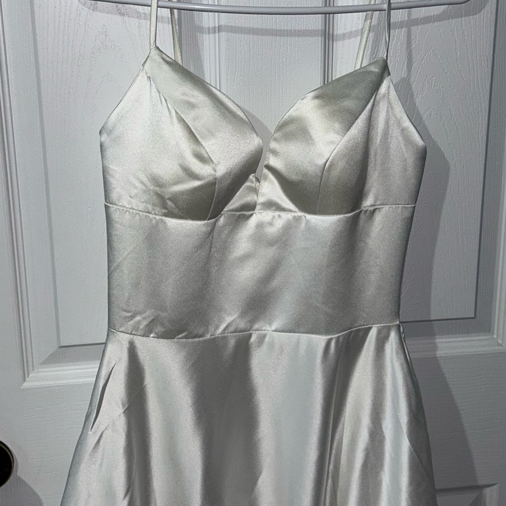 White Satin Wedding Dress